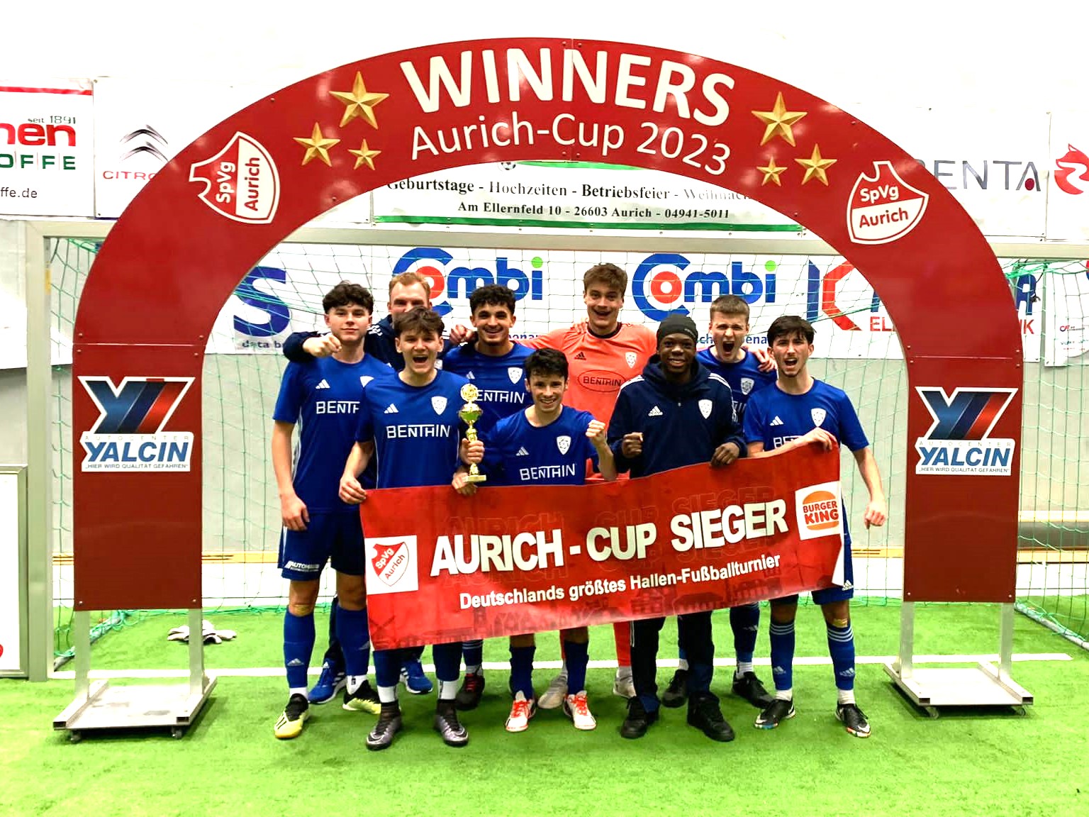 U19 gewinnt das Hallenturnier in Aurich – in Nordenham leider im Viertelfinale raus 